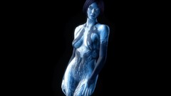Black background video games Halo 4 Cortana