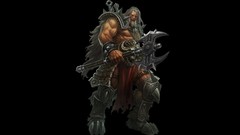 Black background Warriors fan art barbarian minimalistic 