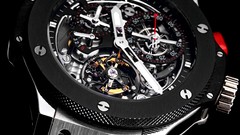 Black background watches wristwatch Harry Hublot Geneve