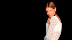 Black background woman Katie