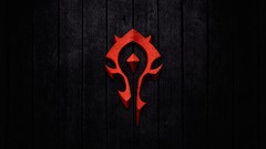Black background Wood world of warcraft logos minimalistic 