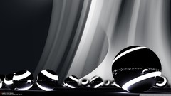 Black balls abstract digital art