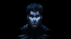 Black Batman black background The Dark Knight artwork