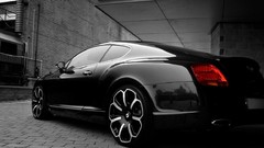 Black black and white cars