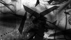 Black black and white white abstract two artwork