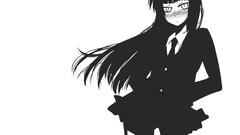 Black black and white white tie white background monochrome 