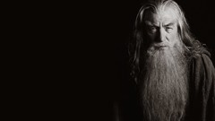 Black black background Gandalf minimalistic Ian McKellen the 