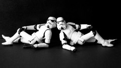 Black black background star wars monochrome lying down 