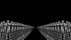 Black black background star wars stormtroopers