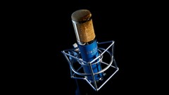 Black black background studio microphones artistic