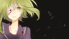 Black blood honey black background green eyes crying school 