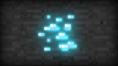 Black blue abstract glow Cube minecraft minimalistic rey