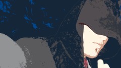 Black blue abstract hoodies rapper