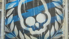 Black blue death street peace skulls artwork antifashion