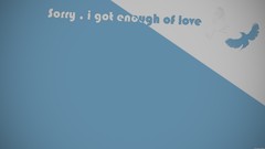 Black blue love white Birds apologies