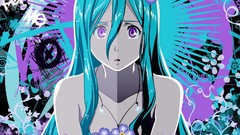 Black blue red purple Anime shoulders anime girls eureka seven 