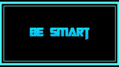 Black blue text simple neon Smart cyan aqua optimist Quotes