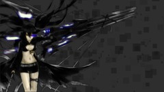 Black blue woman Guns Anime anime girls black rock shooter 