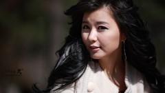 Black brown asians tan models black hair Korean Ryu Ji Hye