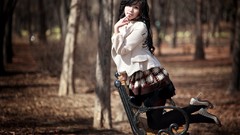 Black brown asians tan models black hair Korean Ryu Ji Hye