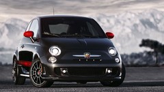 Black cars abarth selective coloring Fiat 500