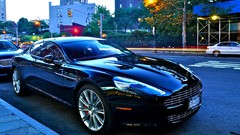 Black cars Aston Martin vehicles cityscapes