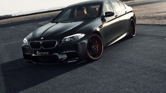 Black cars BMW roads outdoors vehicles bmw m5 bmw m5 gpower