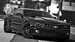 Black cars Camaro ss chevrolet camaro ss grayscale