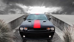 Black cars dodge challenger