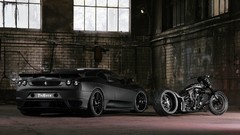 Black cars Ferrari motorbikes