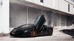 Black cars Lamborghini-Aventador