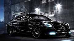 Black cars Mercedes-Benz