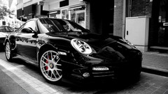 Black cars Porsche cars