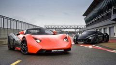 Black cars roads marussia vehicles orange cars russian cars 