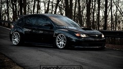 Black cars Sti subaru impreza