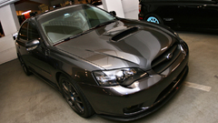 Black cars Subaru Legacy