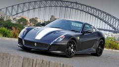 Black cars sydney harbour bridge Ferrari 599 Ferrari 599 GTO