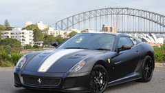 Black cars sydney harbour bridge Ferrari 599 Ferrari 599 GTO
