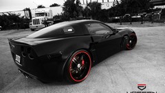 Black cars vehicles chevrolet corvette