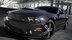 Black cars vehicles Ford mustang