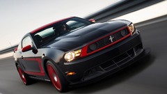 Black cars vehicles Ford mustang Ford Mustang Boss 302
