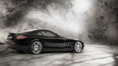 Black cars vehicles Supercars brabus Mercedes-Benz SLR McLaren