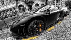 Black cars wheels lamborghini gallardo automobiles