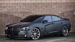 Black cars widescreen matte muscle cars dodge charger