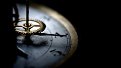 Black close-up black background Time Machine clocks