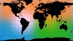 Black colors world map