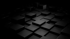 Black cubes abstract blocks digital art