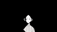 Black dark black and white black background monochrome anime 