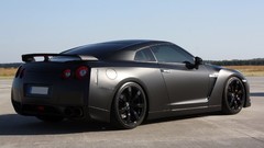 Black dark cars Nissan GT performance matte colored
