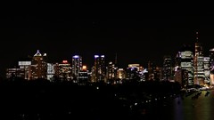 Black dark city night city skyline